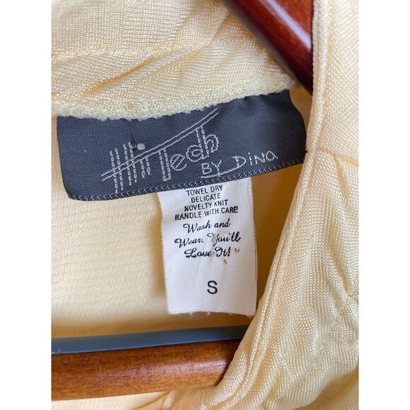 Vintage 80s Hi Tech By Dina Womens Jumpsuit Sz S Rhinestone Quilted Romper - Picture 10 of 13